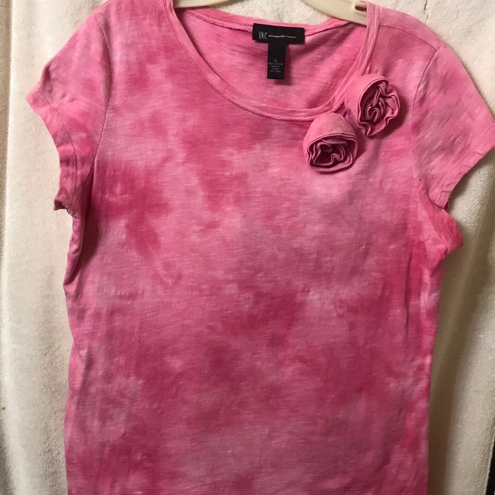 INC pink tie dye t-shirt extra large XL